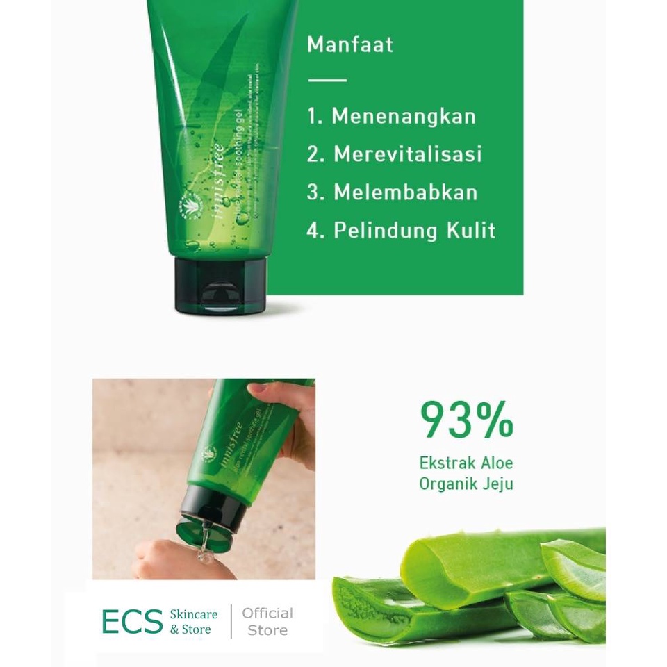 (BPOM) Innisfree Aloe Revital Soothing Gel 300 ml / 15 ml - Pelembab Untuk Wajah, Badan, Dan Rambut - Skincare Lidah Buaya Cream Ukuran Besar Kecil Travel Trial - Sooting Sothing Shoting Shooting Shoothing Shothing Soting Innisfre Inisfree Inisfre Vera