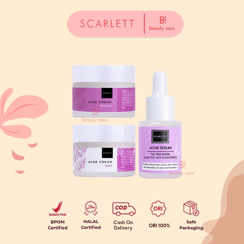 Scarlett Whitening Triple Combo Acne Facial Care