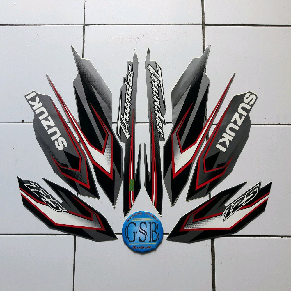 Variasi Stiker Motor Thunder 125 2006 Silver Shopee Indonesia