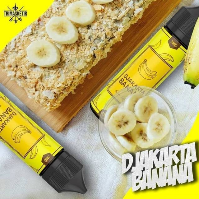 Liquid Djakarta Banana 60ML by Trimasketir 100% Authentic - Banana Soft Cake