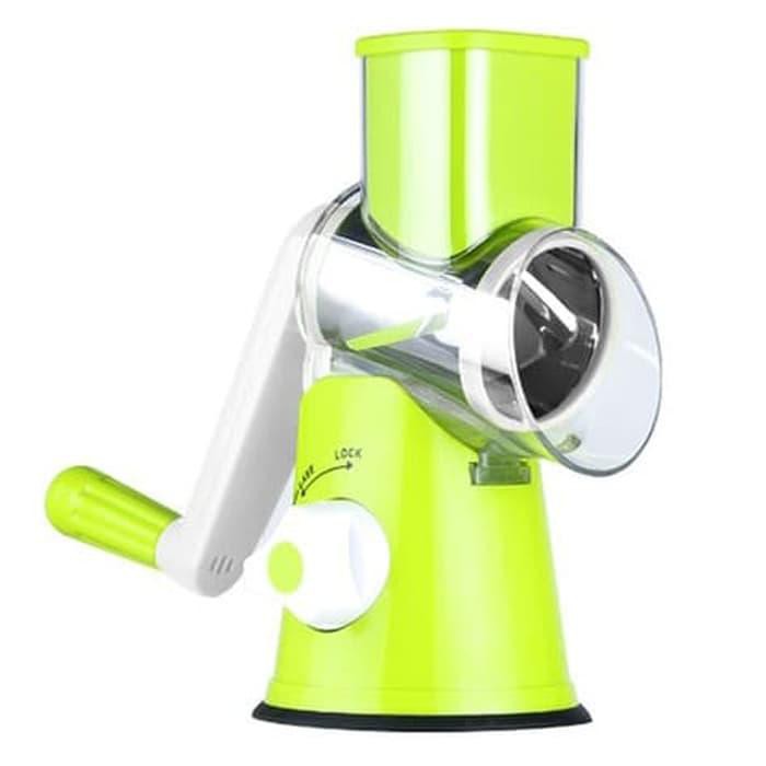ALAT GILING PARUT KEJU SAYURAN BUAH ROUND BLADES SLICER PUTAR - CY-806 - HIJAU MUDA