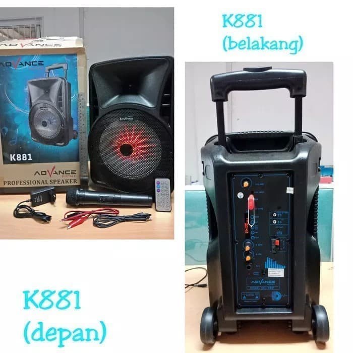 Speaker Portable Meeting Advance K 881 Speaker Aktif Ampli Bluetooth