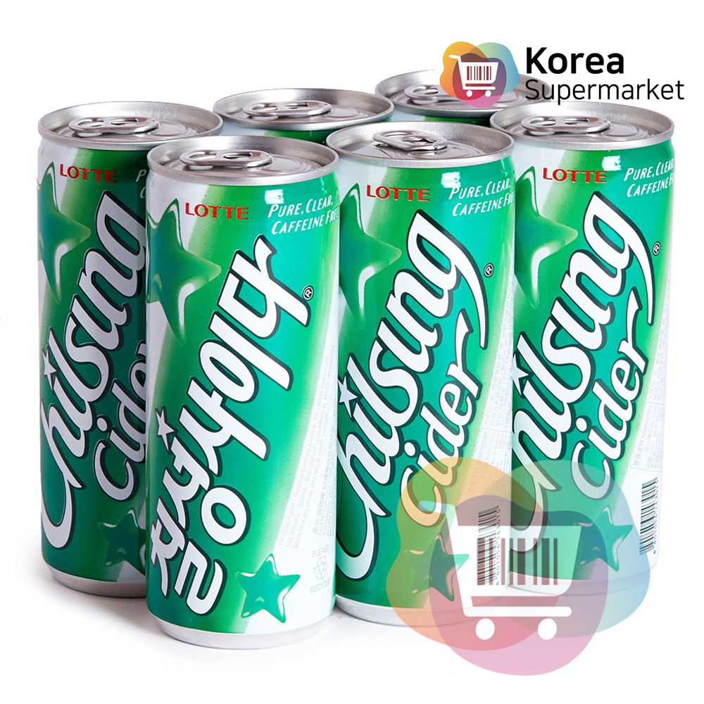 Lotte Chilsung Cider 250ml/Minuman Soda Rasa Lemon Asli Korea