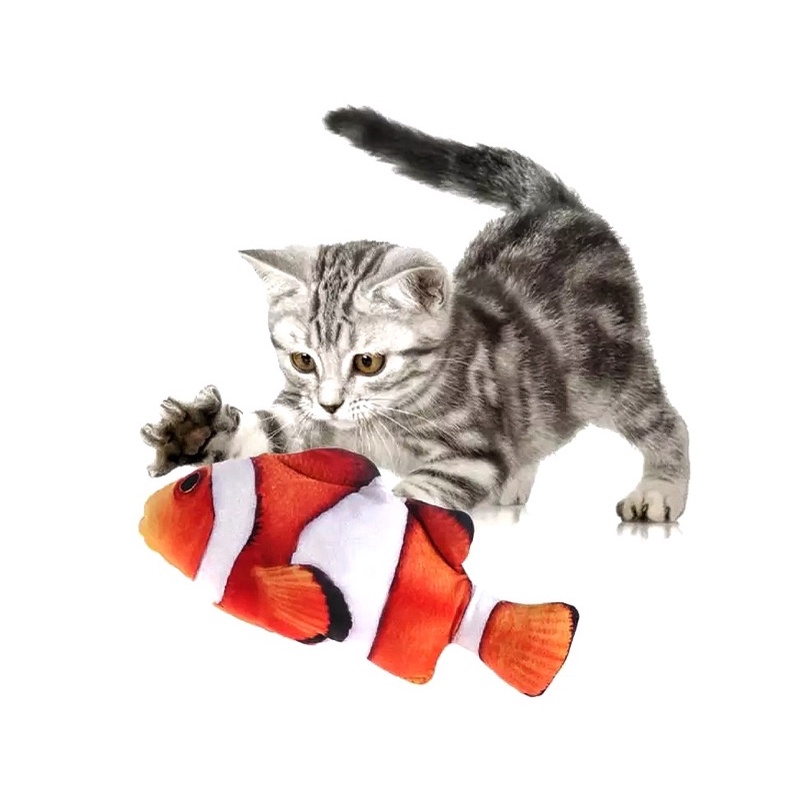 Mainan kucing NEMO catnip model Ikan Badut Clown Fish Cat Toy