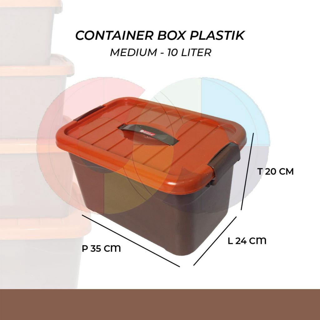 Container Box Plastik Tempat Penyimpanan Barang - 10 Liter