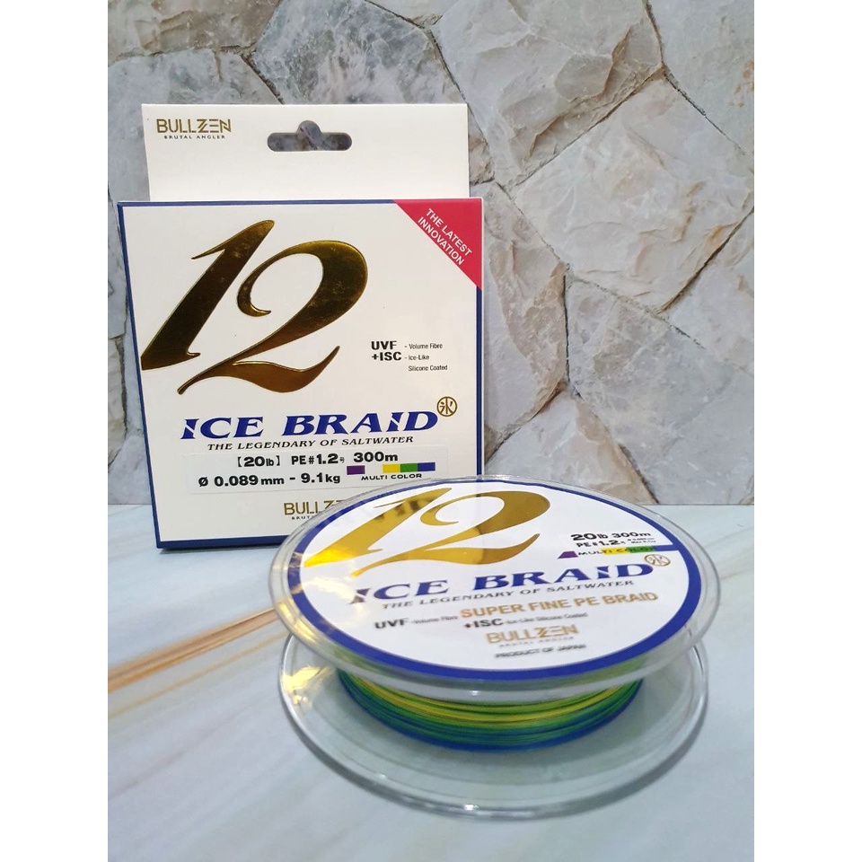 BULLZEN PE X12 ICE BRAID Multicolor - Senar Pancing