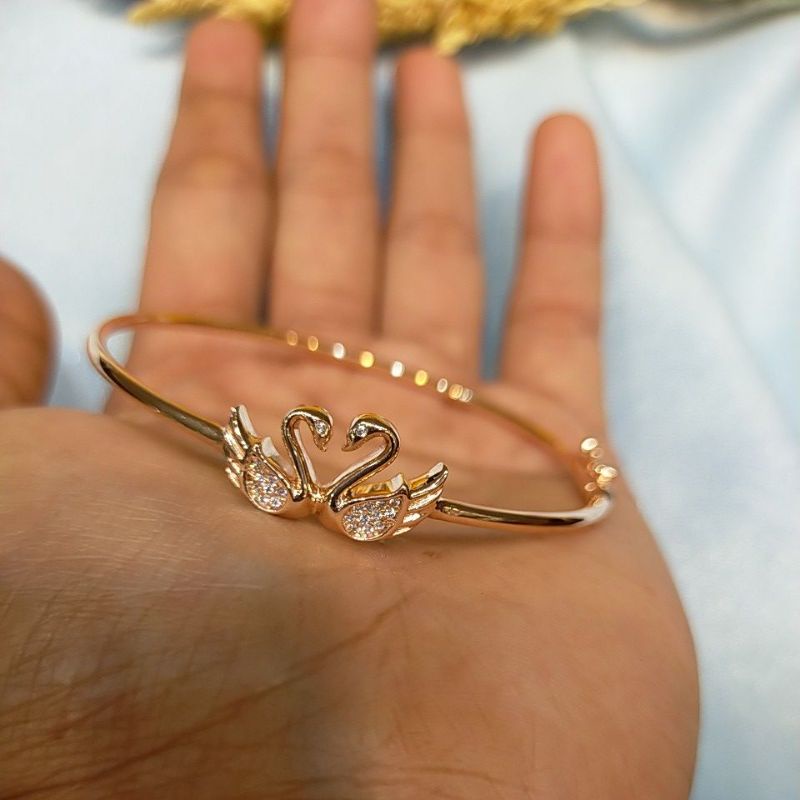 gelang keroncong swan, emas 375