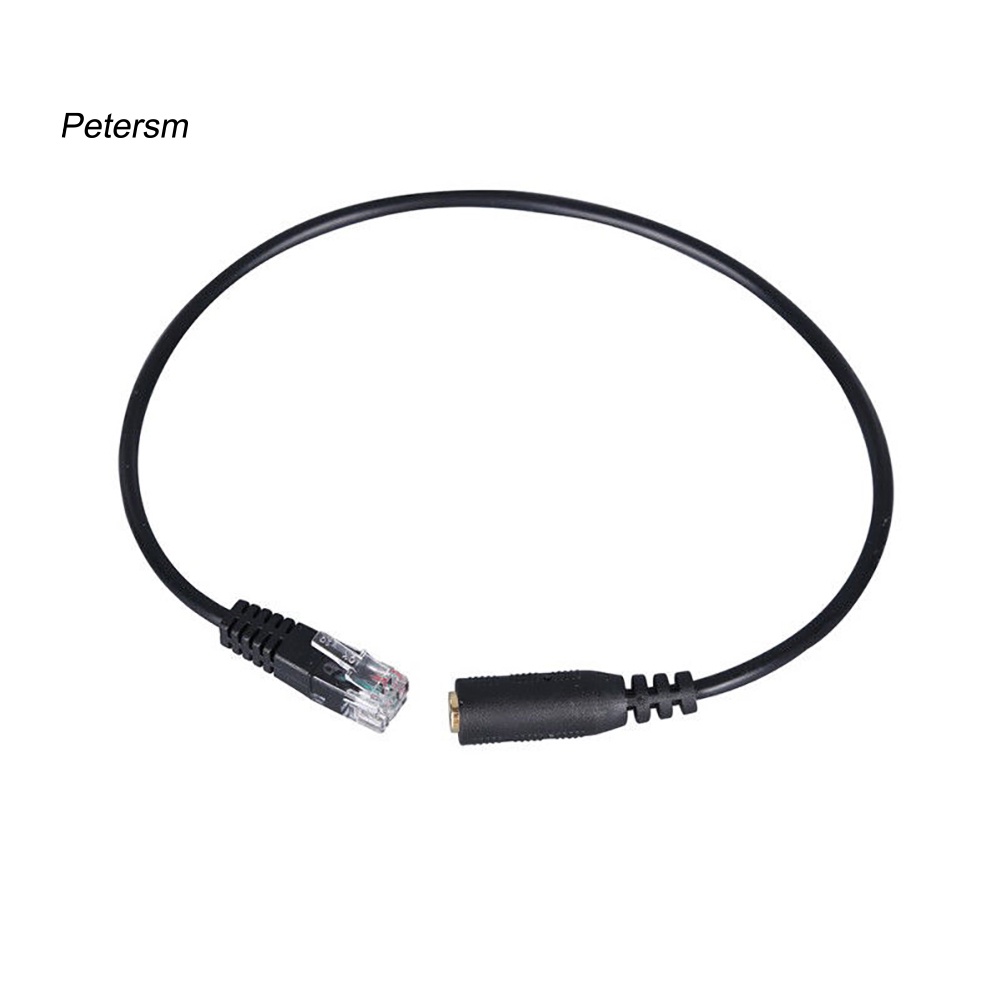 (Pt) Kabel Adapter Konverter Headset Smartphone Ke Rj9 Plug 3.5mm Panjang 30cm Untuk Telepon