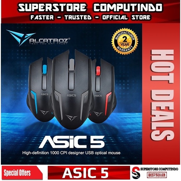 Alcatroz Asic 5 | USB Optical Gaming Mouse