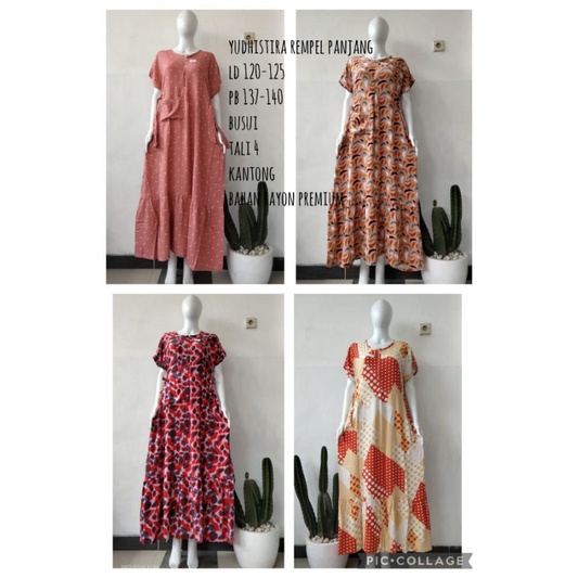 daster panjang murah premium ld 120-125 pb 135-137 busui kantong rayon premium