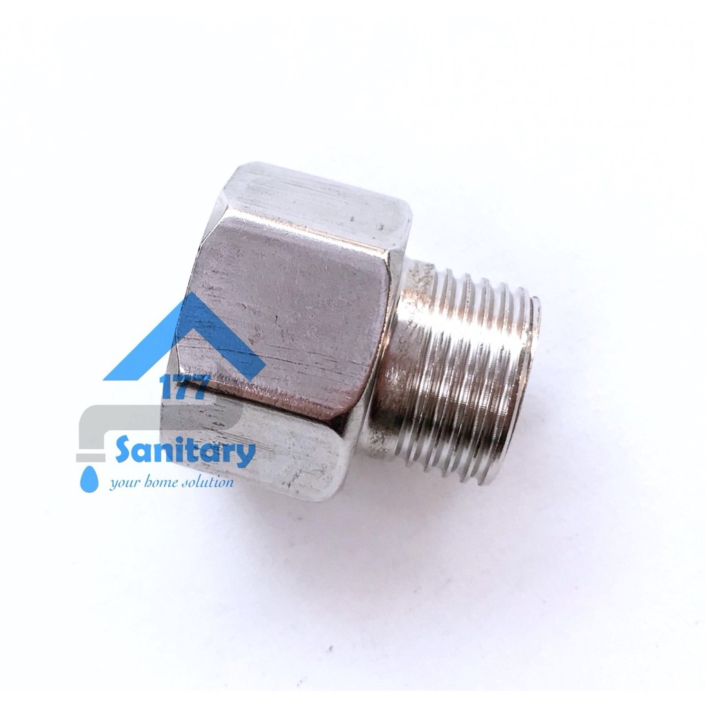 Soket Stainless 1-2 Ke 3-4 S01-Nepel Kran Sambungan 34 Ke 12 Stainles Murah Fitting mur conector keran heater /X34