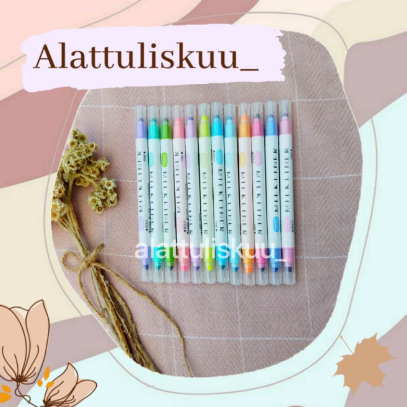 

Highlighter Milkliner Pastel Colour Aesthetic Journal |Mild*liner Highlighter Look Pastel Colour
