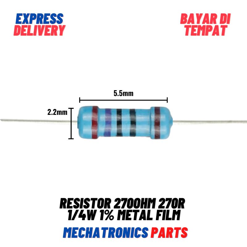 10X RESISTOR 270 OHM 270R 270OHM 1 4W 1  METAL FILM