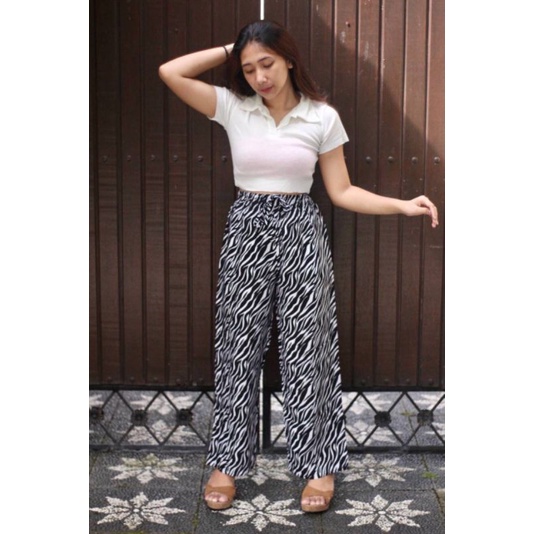 Kulot Motif Bali Rayon Premium-Zebra Akar Hitam