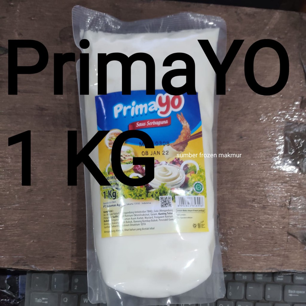 

mayonaise primayo 1kg sumber frozen makmur
