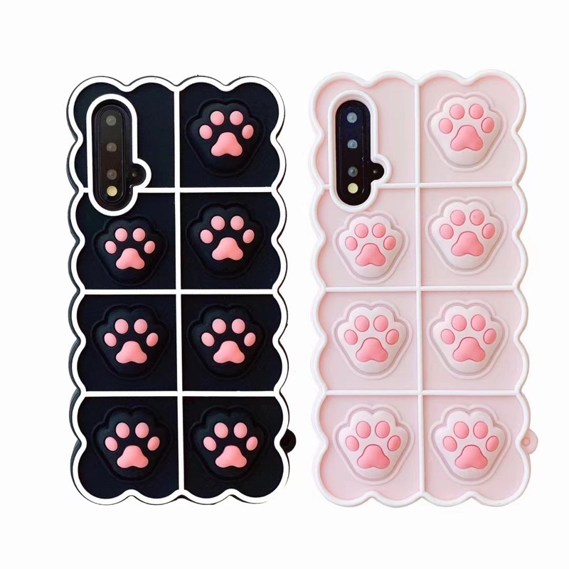 CAT PAW POP IT UP CASE OPPO Y83 Y81 A3s A5s A7 F9 A9 A5 2020 A52 A92 A72 Iphone 12 PRO MAX 11 X XR 7 VIVO