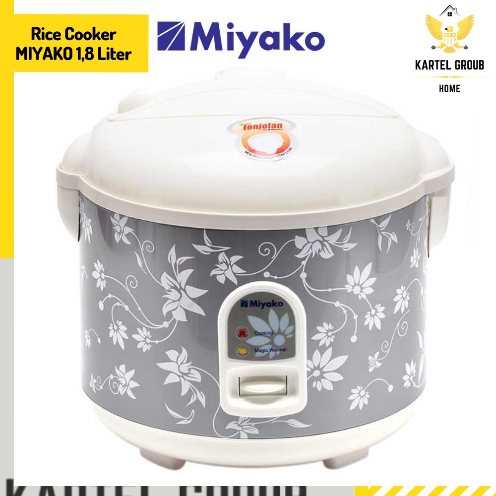 HOME Rice Cooker Miyako 1,8 Liter Stainless Steel 3in1 Motif Bunga
