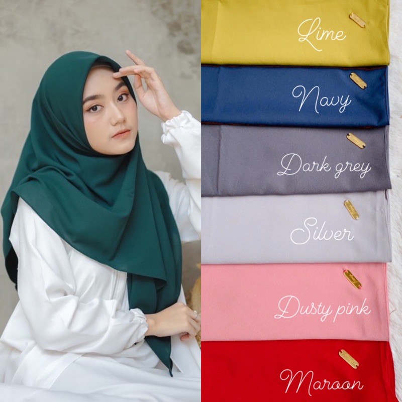 Jilbab Segiempat Diamond Crepe Ori Azmya