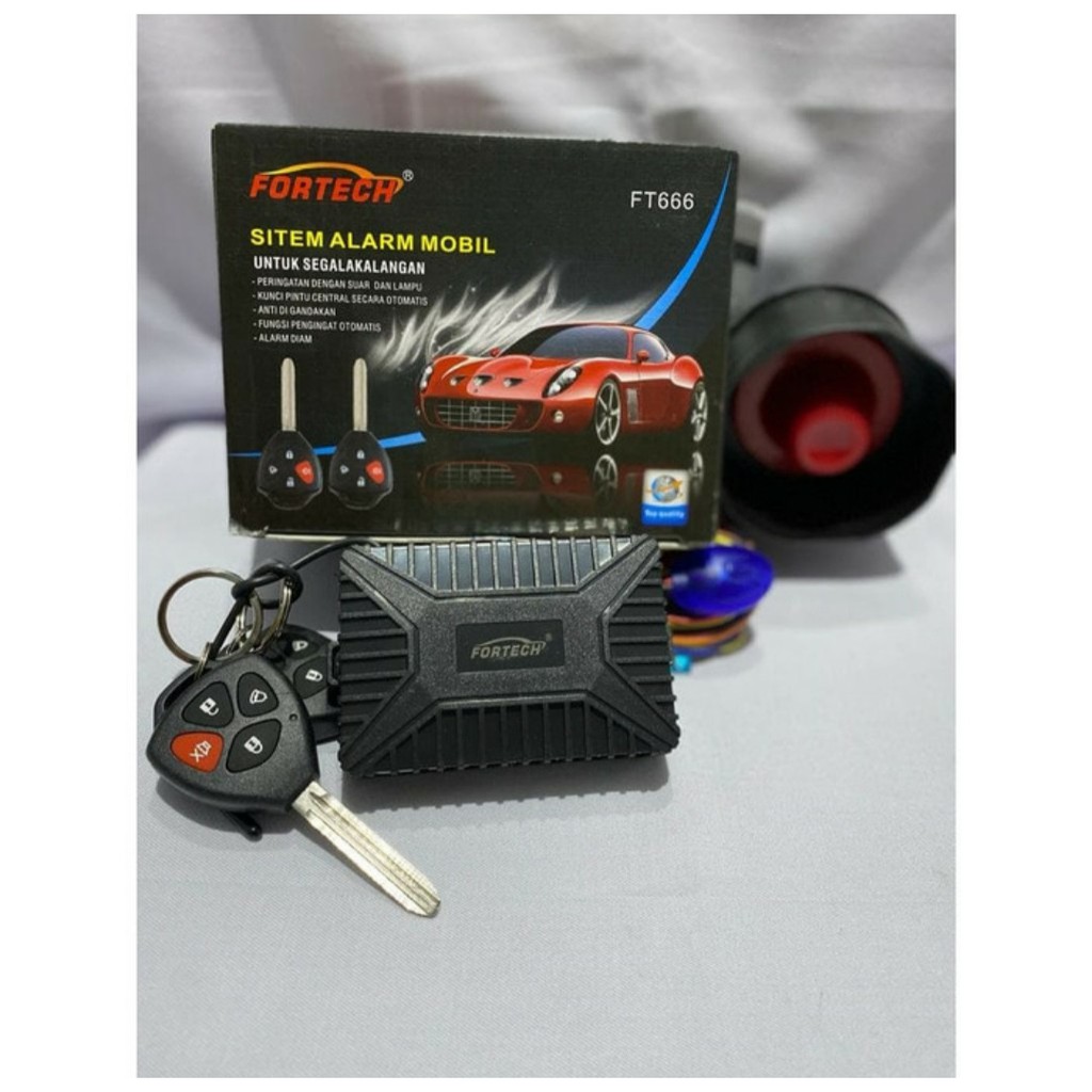 alarm mobil FORTECH FT-666 MODEL KUNCI ALARM KUNCI INNOVA LAMA
