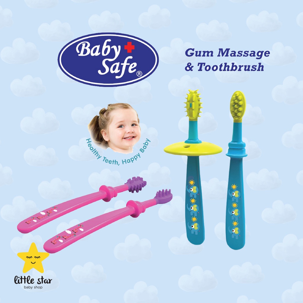 Baby Safe TB003 Gum Massage &amp; Tooth Brush | Sikat Gigi Gusi Anak Bayi