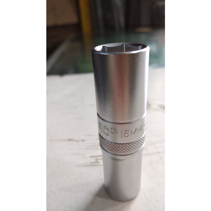 mata sock deep wall 16 mm Tekiro 1/2 dr 6 pt kunci shock  panjang