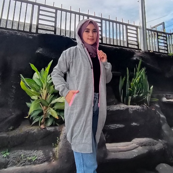 JAKET TERBARU WANITA HIJAB JUMBO MUSLIMAH FLEECE TEBAL