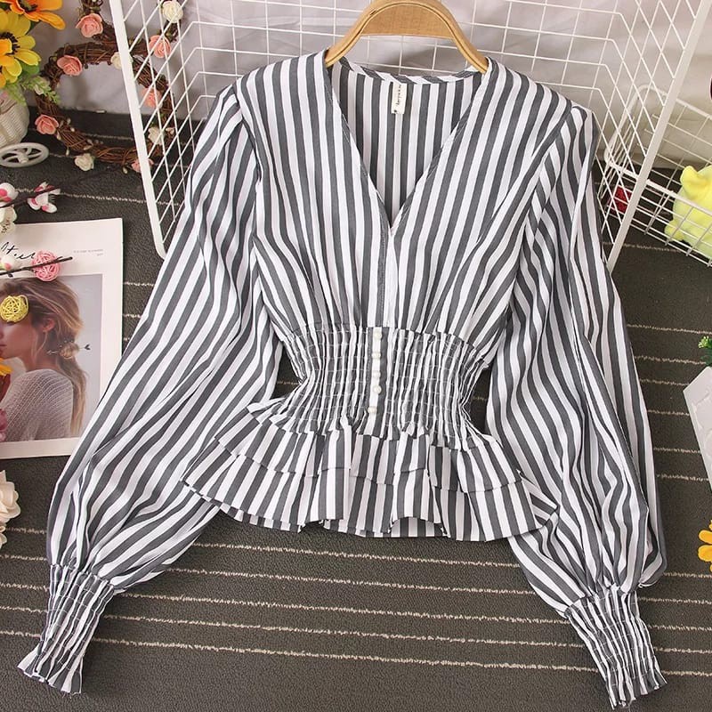 BEFAST - ZEC Blouse LILA / Blouse Precy / Blouse Modis / Blouse Lengan Panjang / Blouse Karet Di pinggang / Blouse Kekiniaan