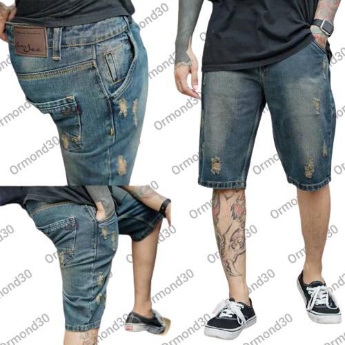 Ormond30 Celana Pendek Pria Levis Motif Sobek Lastkiss Terbaru