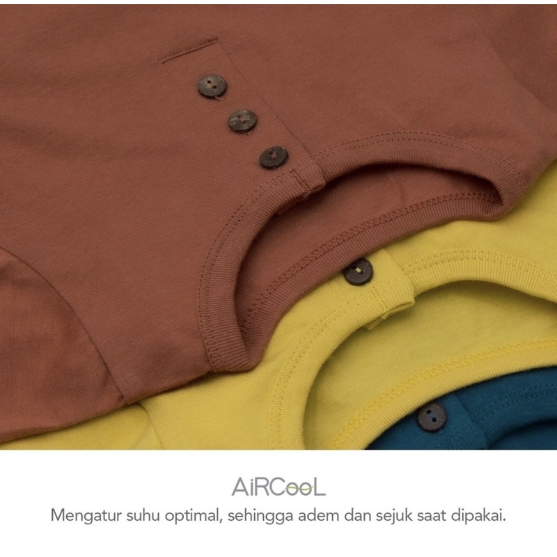 New Velvet Junior AirCool Setelan Panjang Kancing tengan celana Panjang Cotton Celestial Series 3 - Piyama Anak