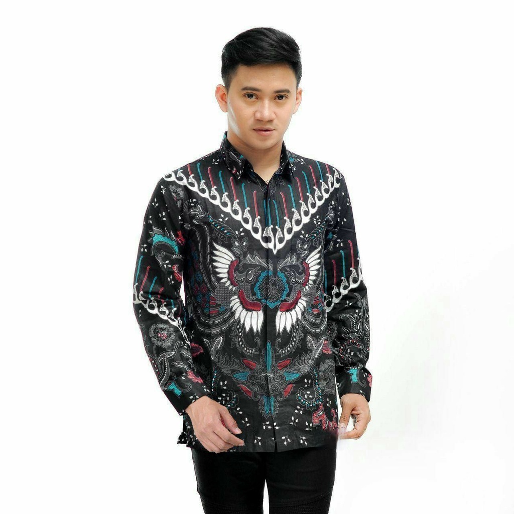 Batik Pria Bintang 5 Baju Kemeja Batik Pria Lengan Panjang Ukuruan M L XL XXL