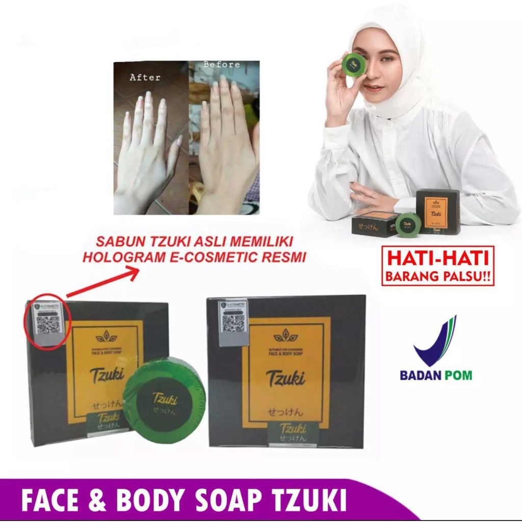 Sabun Tzuki Soap - Memutihkan Kulit Dan Mencerahkan Sabun Tzuki 100% Asli