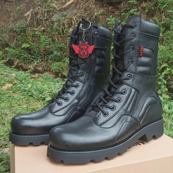 SEPATU PDL LGR SOL RADIAL DAN ARMY KULIT ASLI SEPATU PDL DINAS LAPANGAN TNI POLRI SECURITY SATPAM