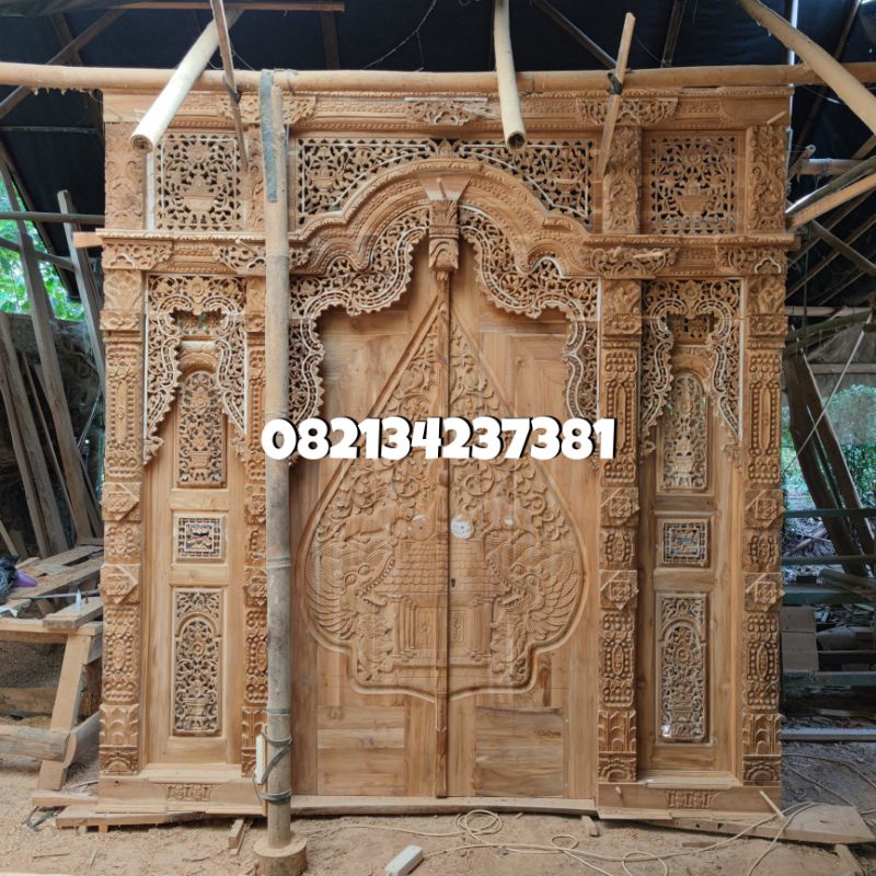 Pintu Gebyok Wayang | Gebyok Ukir Wayang Jepara