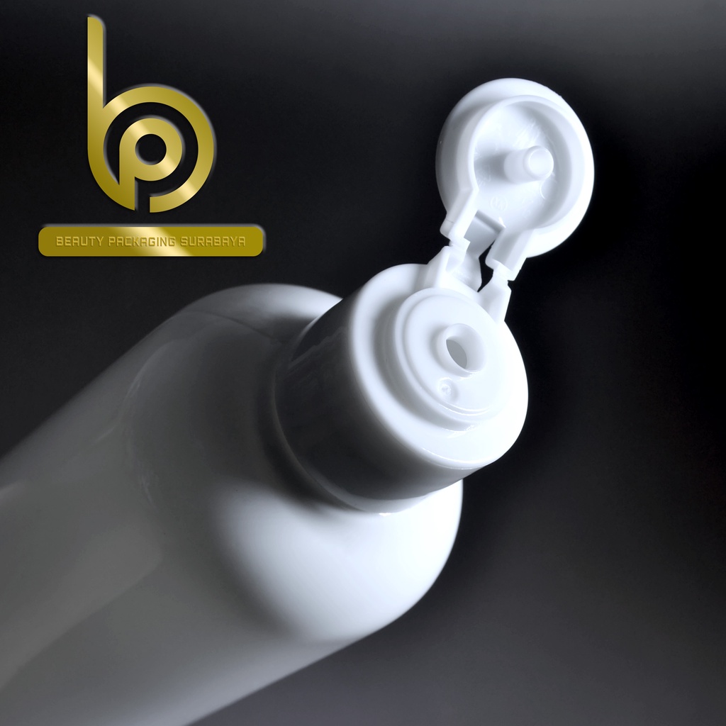 Botol Plastik PET 100ml BR Putih Tutup Fliptop Jamur