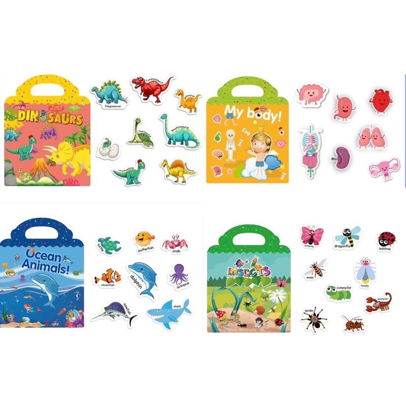 reusable sticker book buku stiker anak