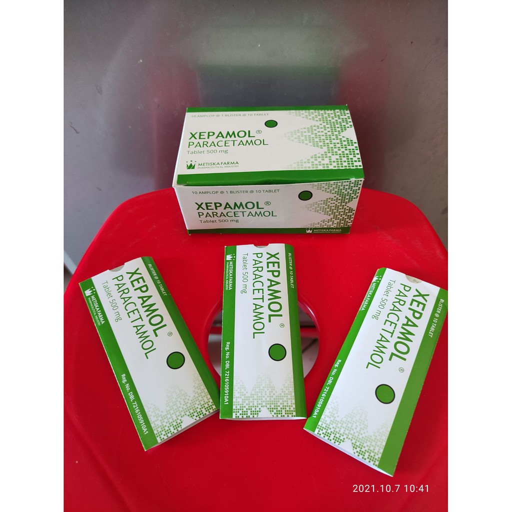 Xepamol 10 Tablet / Paracetamol 500 MG / Pereda Nyeri / Demam / Sakit Kepala / Sakit Gigi