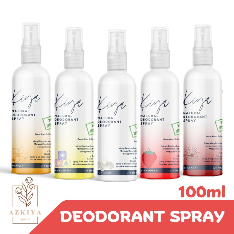 Jual Deodorant Tawas Cair Spray 100 ml Original Kiya Deo Natural