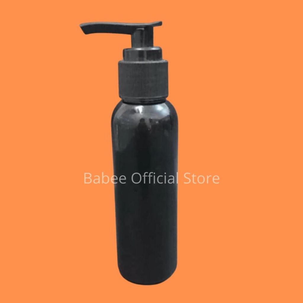 BABEE - BOTOL HITAM 100ML TUTUP PUMP / BOTOL PUMP 100ML TEBAL / BOTOL 100 ML HITAM