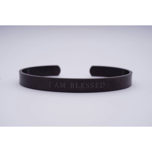 GELANG KRISTEN AKSESORIS ROHANI I AM BLESSED HITAM