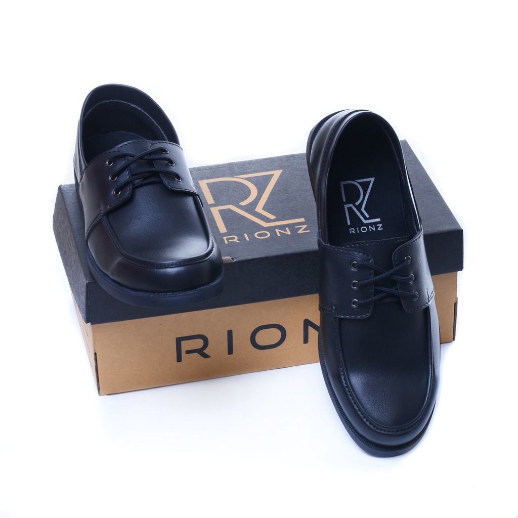 RIONZ x CIRO BLACK - Sepatu Formal Pria Casual Kantoran Nikahan Kulit Syntetis Asli Original Sepatu Pantofel Pria Resmi Formal Hitam Coklat Brown Gaya Trendy Kasual Kantor Kuliah Pesta Nikah Kondangan Gereja Kerja PNS Guru Kekinian Terlaris Terbaru Murah