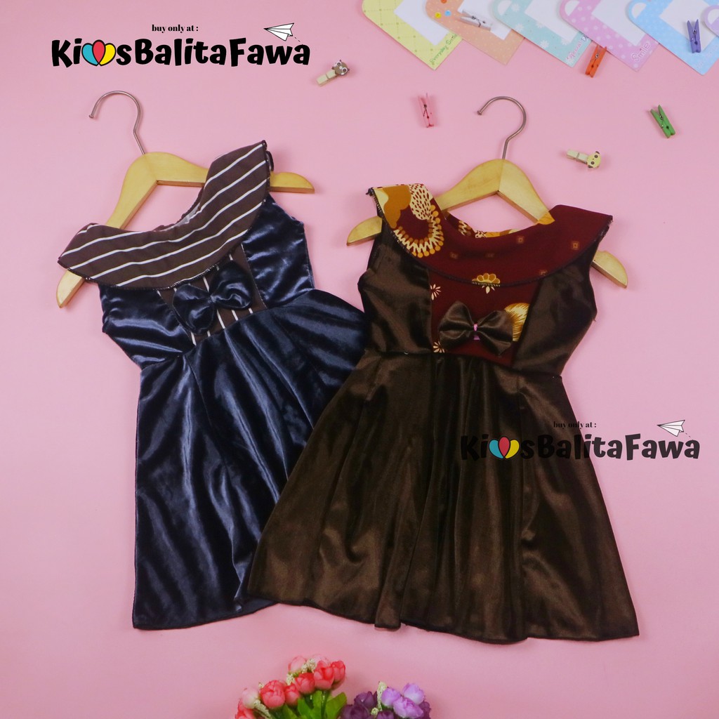 [BLUDRU] Dress Cantika Bayi - 3 Tahun / Dress Anak Perempuan Gaun Baju Pesta Kensi Polos Grosir Cewe