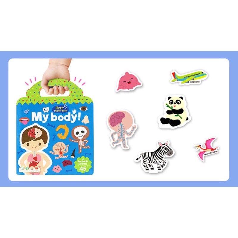 Reusable First Sticker for Baby Kids Dipakai Berulang Ulang Waterproof BBW Usborne Activity Book