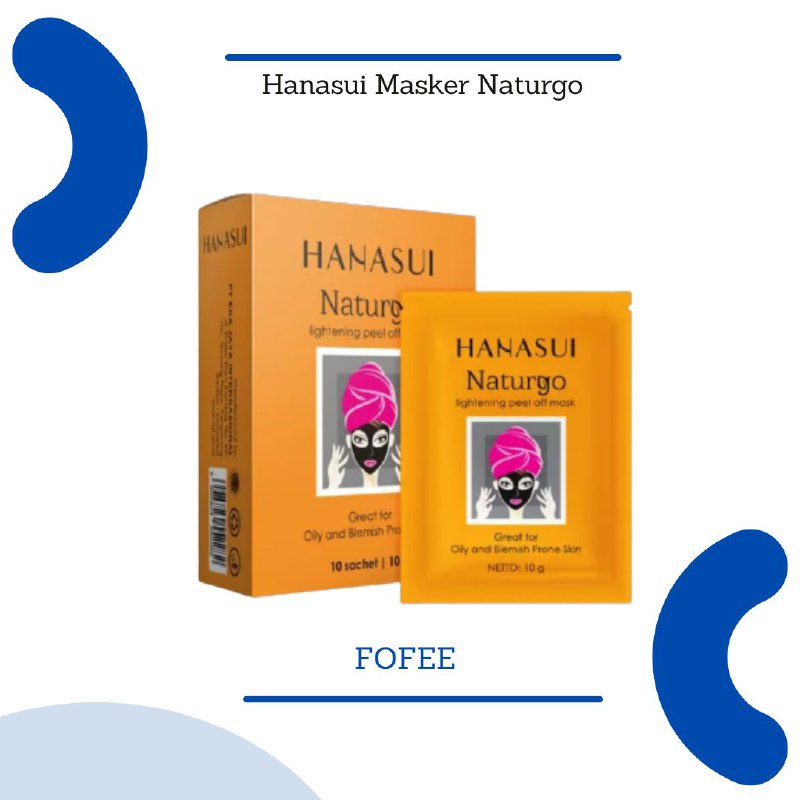 [ISI 10PCS] HANASUI Masker HITAM Naturgo PERBOX