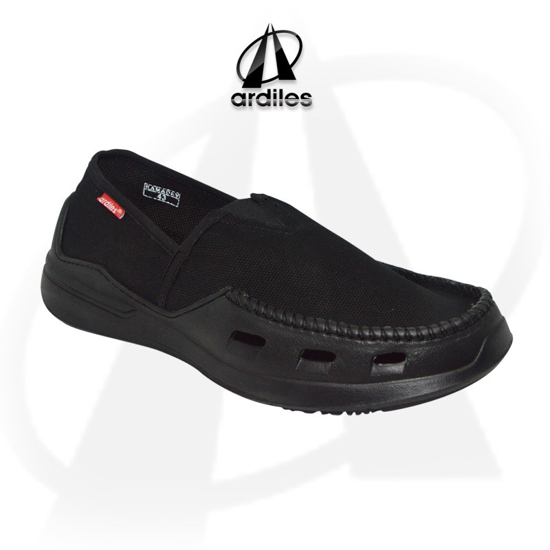 COD - Sepatu slip on pria ardiles original cowok promo terbaru new pasadena hitam full kerja santai