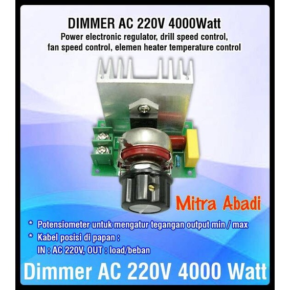 Dimmer AC 220 Volt 4000 Watt