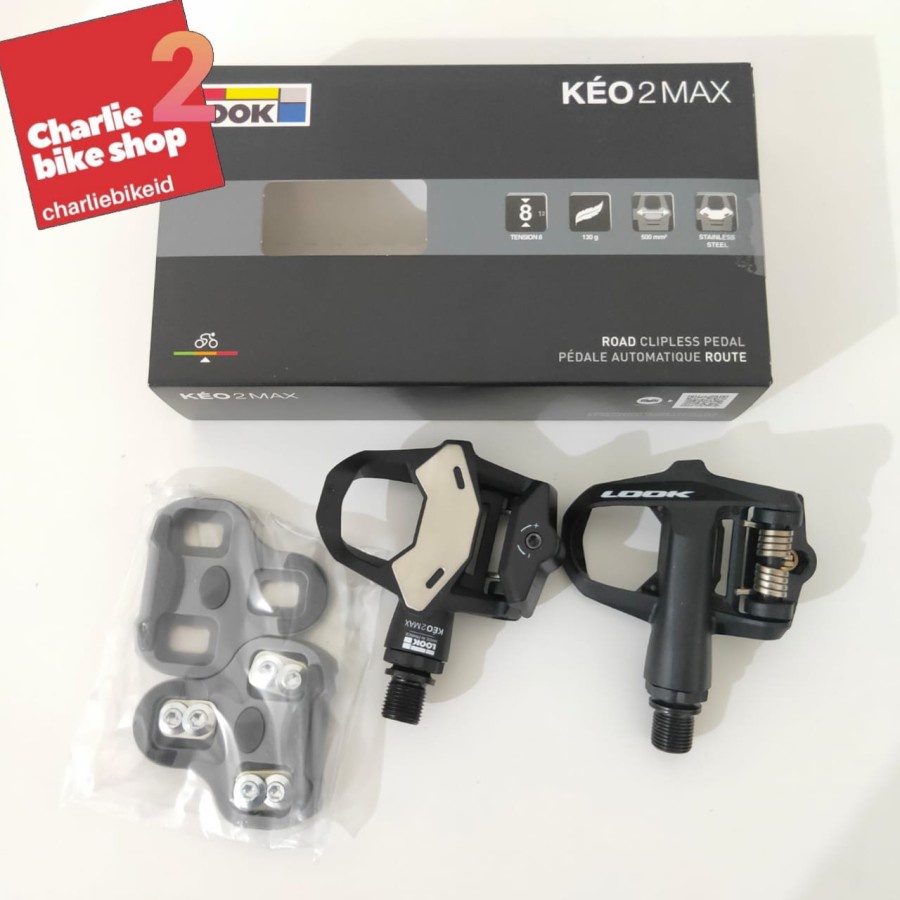 Pedal Sepeda LOOK Keo 2 MAX Black - Pedal Cleat with Cleat look Keo Grip Grey