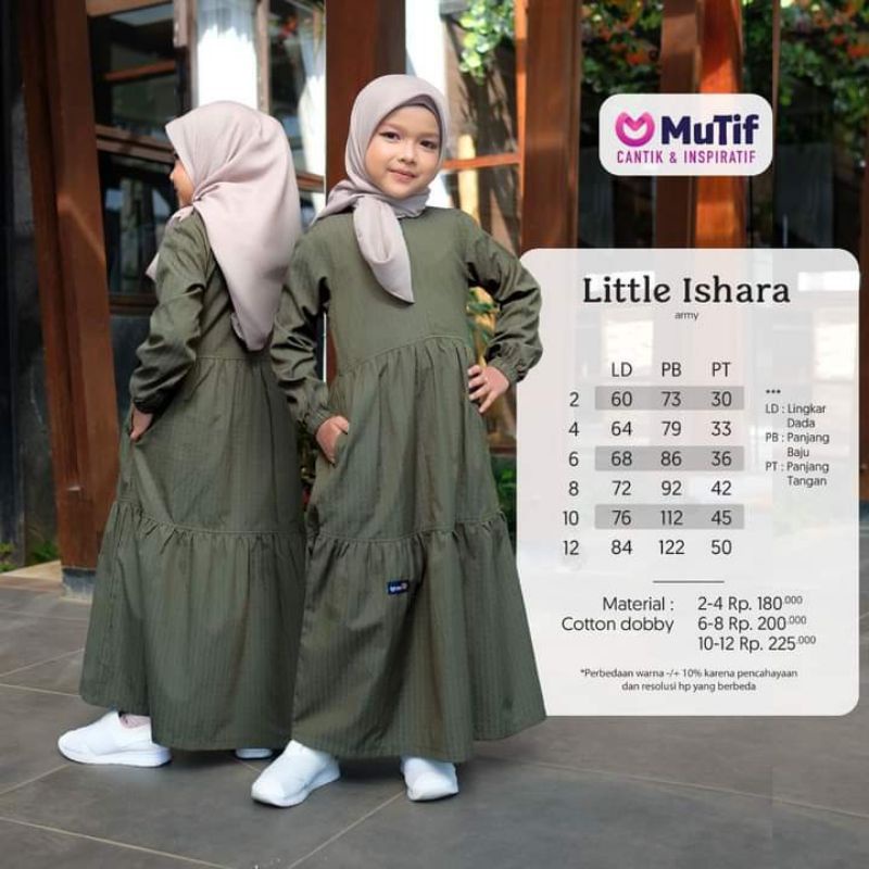 GAMIS MUTIF LITTLE ISHARA ARMY TERBARU