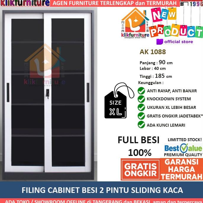 

[[COD]] Lemari Arsip Besi Kantor Pintu Sliding Kaca SCE18 BT SPECIAL Kode 188