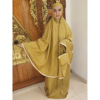 MUKENA DEWASA TRAVELLING PARASUT PREMIUM POLOS RENDA BAHAN ADEM JUMBO PREMIUM