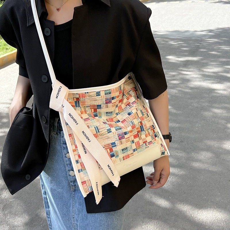 Tas bahu jinjing fashion wanita tas belanja jinjing kapasitas besar